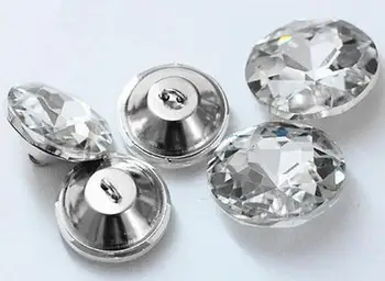 

200pcs 18mm Rhinestone Stone Flower pull clasp Crystal Soft package gemstone button sofa setting Glass gem Flower pull buttons