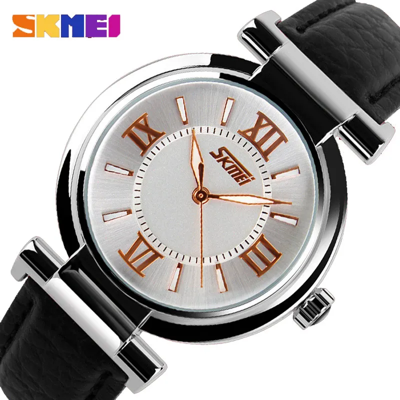 SKMEI Top Brand Women Fashion Luxury Dress Watches 30M Water Resistant Leather Strap Quartz Watch Ladies Wristwatches Hours 9075 SKMEI Top Brand Women Fashion Luxury Dress Watches 30M Water Resistant Leather Strap Quartz Watch Ladies Wristwatches Hours 9075
