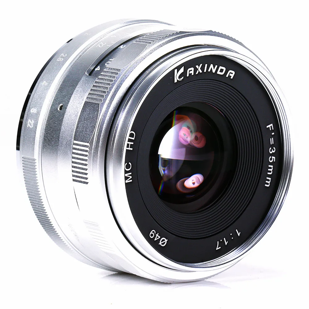 Kaxinda 35 мм F1.7 APS-C ручной объектив камеры для Canon EF-M крепление EOS M M2 M3 M10 серебро