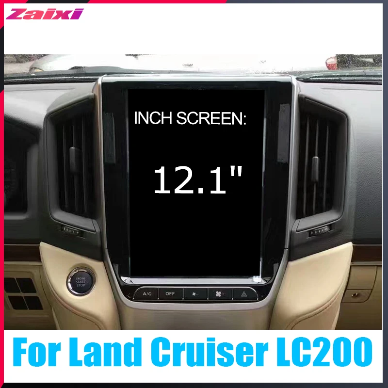 Discount ZaiXi 12.1" Vertical screen android car gps multimedia video radio player in dash for Toyota Land Cruiser LC200 2016~2019 1