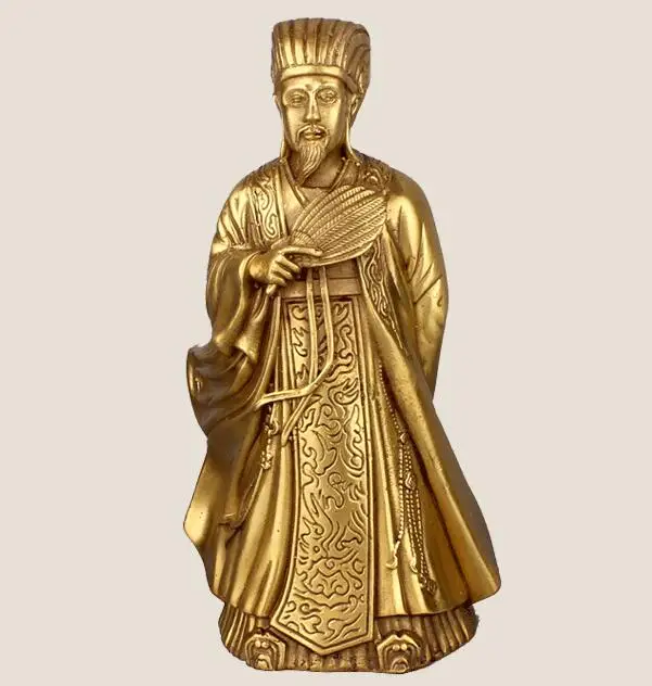 

Collection fine workmanship brass the china ancient militarist wise man statue