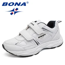 BONA/Новые популярные Стильные Детские кроссовки на каждый день, кроссовки на липучках для мальчиков, легкие и мягкие кроссовки для бега, бесп...(China)
