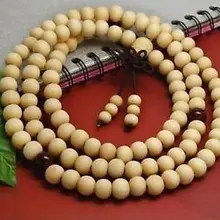 Огромный Тибет Буддизм 108 белое сандаловое дерево четки Мала индуизм широкие крылья мужские ювелирные изделия