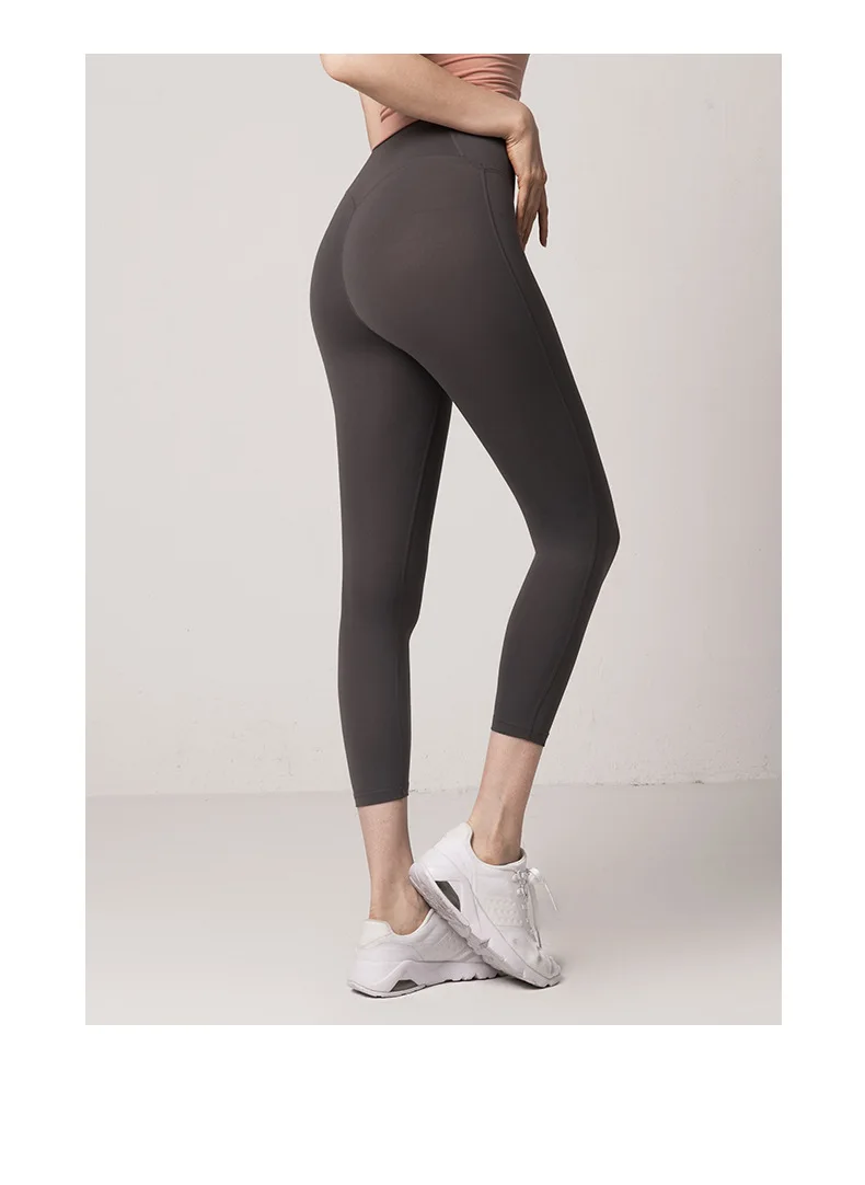 Женские эластичные спортивные штаны для бега, обтягивающие для тренировки, фитнес-тренажерный зал, быстросохнущие тренировочные штаны, тренировка, проницаемые штаны-Капри
