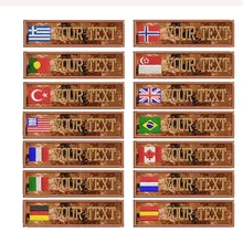 Пользовательские вышивка военный флаг имя патч, 2 шт. же персонализированные милитари номер тег ID для нескольких мешок одежды