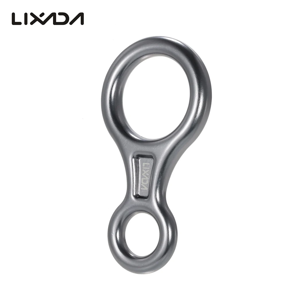 Lixada 35KN Rescue Figure 8 Descender Outdoor O ring Hook Rappel Device
