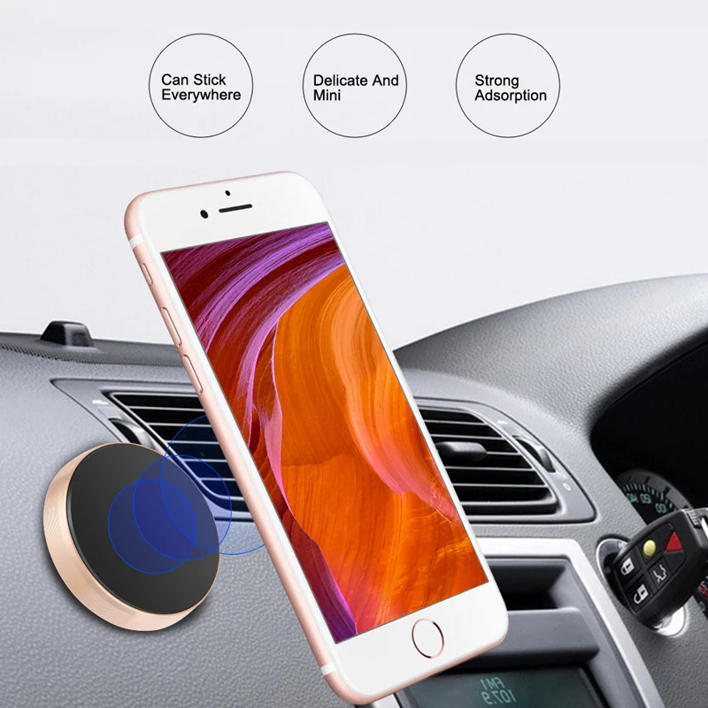 Металлический магнитный автомобильный держатель для мобильного телефона, настенный держатель, поддержка магнита, планшет, автомобильная приборная панель, держатель для навигатора для iPhone, Xiaomi, huawei