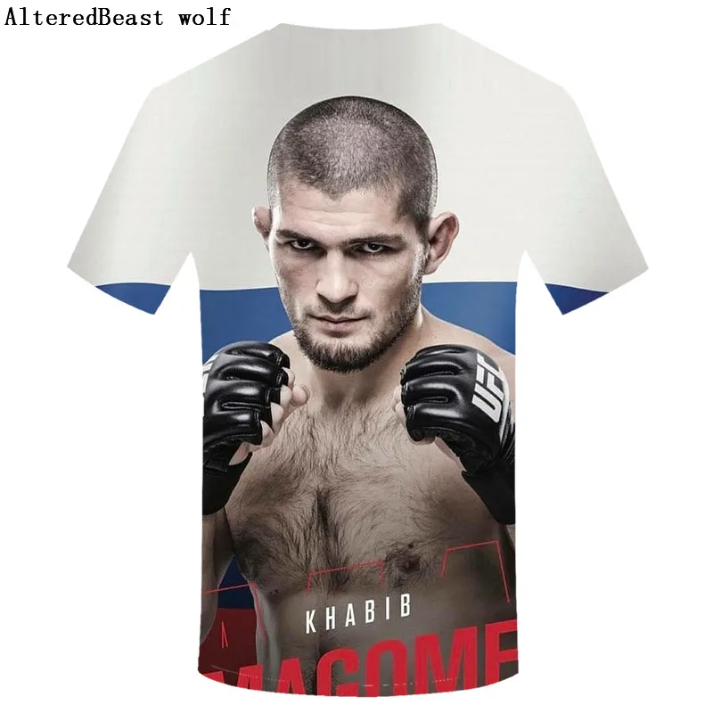 Футболка khabib nurmagomedov 3D футболка с изображением российских боевых звезд для бокса