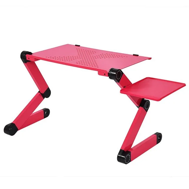 Портативный складной регулируемый, стол для ноутбука компьютерный стол подставка, лоток для дивана компьютерный подставка, лоток для диван-кровать - Цвет: Red
