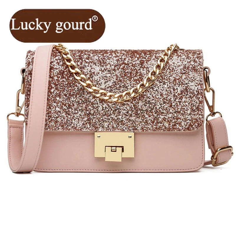 

OURCIAO Fashion New Female Bags Korean Edition Brightening Chain Handbag Single Shoulder Bag For Wome Z774