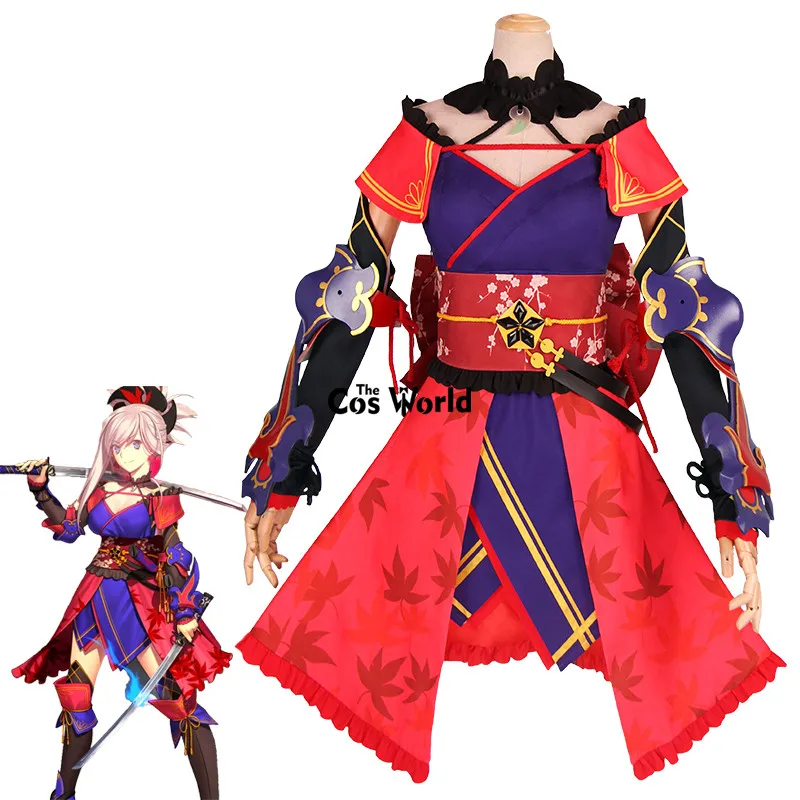 FGO судьба Grand для Миямото Мусаси Shinmen Harunobu платье с топом форма наряд аниме Костюмы для косплея