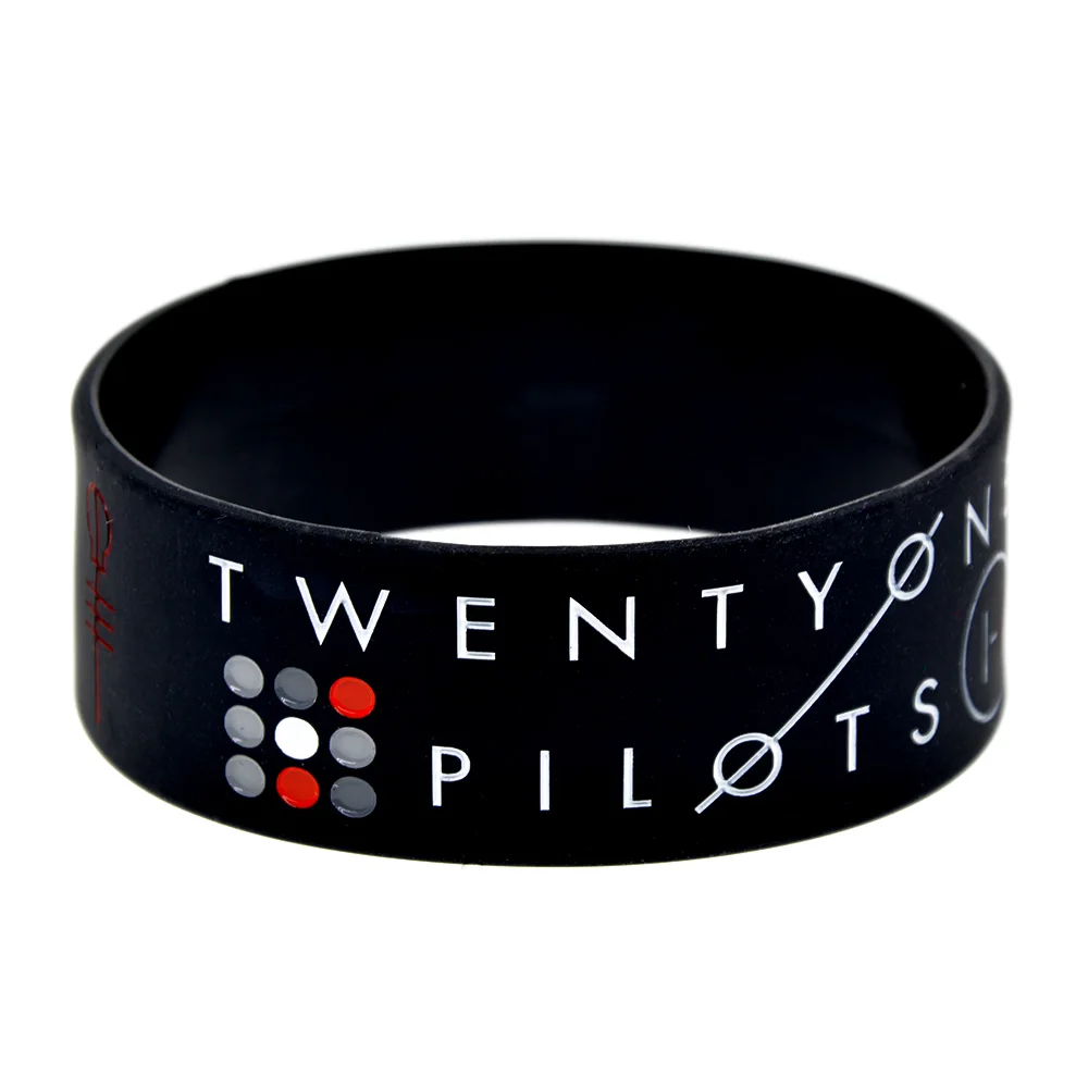 OBH 2 шт 1 дюйм шириной Twenty One Pilots силиконовый резиновый браслет для любителей музыки