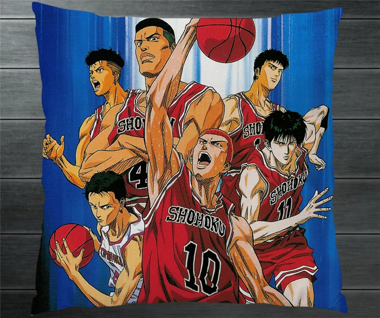 Аниме SLAM DUNK Shohoku Rukawa Mitsui Двусторонняя 40x40 см наволочка чехол для подушки Чехол