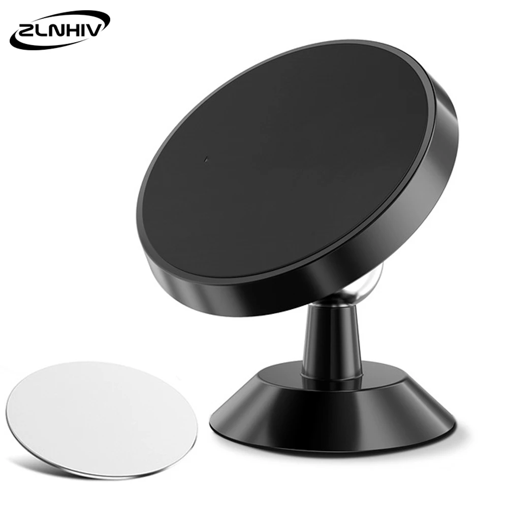 ZLNHIV holder for phone in car mobile support smartphone round cellphone for iphone accessories magnetic cell stand mount magnet