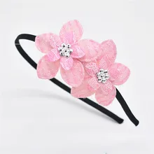 Solid Color flowers Hairbands Hair Hoop Kids Beautiful pearl Headband Princess Headwear Head hoop girl Hair Accessories