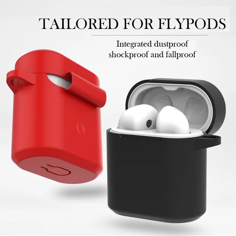 

Earphone Silicone Case For Huawei Flypods Wireless Bluetooth Headphone Charing Box Case For Flypod Protective Cover Plain Color