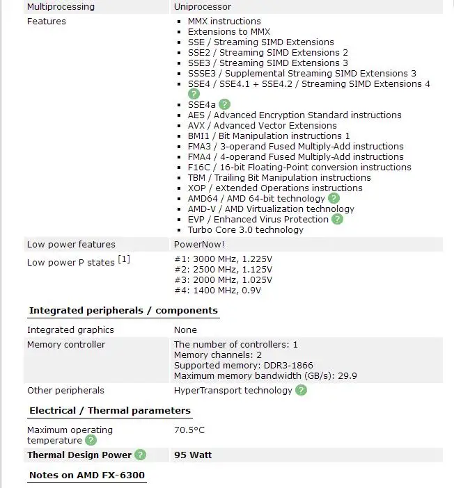 AMD FX-Series FX-6300 Процессор AMD FX 6300 Six Core AM3+ процессор прочнее, чем FX6300 FX 6300