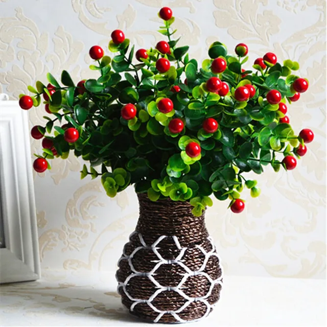 Online Green Artificial Plants Fake Fl Plastic Silk Green Artificial Plants Fake Fl Plastic Silk Flowers Eucalyptus Plant Office Hotel Table Decor Gr