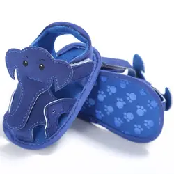 Для маленьких девочек и мальчиков мягкая подошва слон сандалии для новорожденных Босоножки для новорожденных девочек и мальчиков