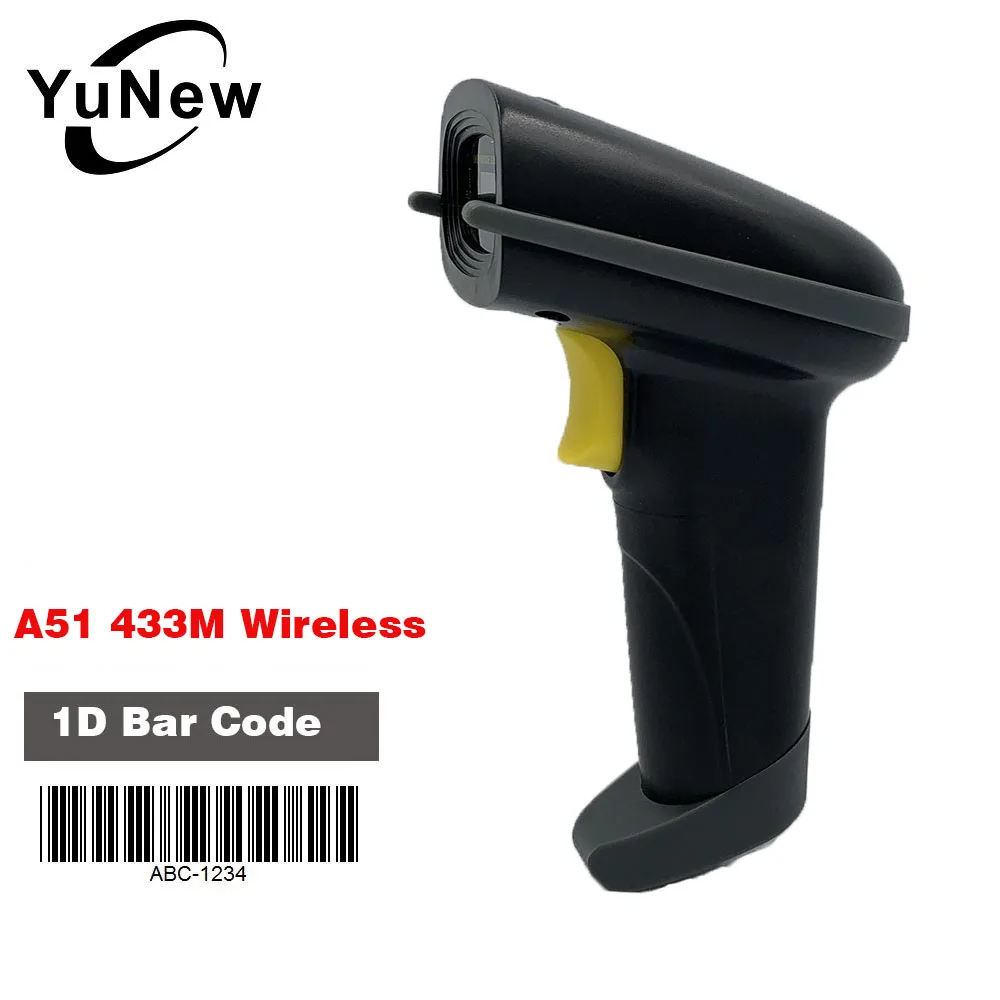 

433M Wireless USB port 1D mini scanner Bar code Portable 200/S high speed Laser scanner With 100M Far for warehouse working
