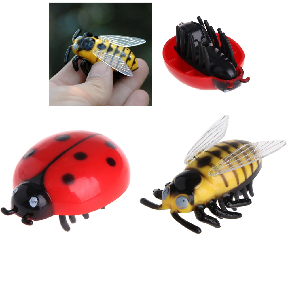 1Pc Cat Toys Teaser Interactive Cute Beetle Cicada Auto Electric Walking Insect Mini Toy Pet Cat