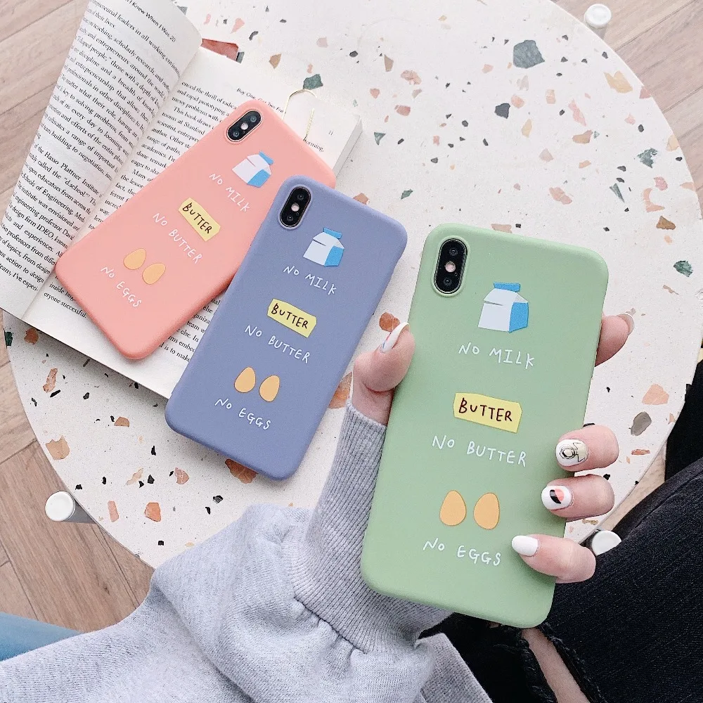 

New Cute Cartoon Pattern Glitter Phone Case For iPhone X XR XS Max Cases For iPhone 7 8 6 6s Plus Soft Silicon Matte Back Cover