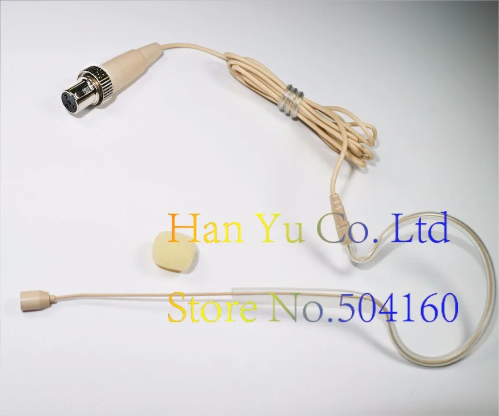 

Mini XLR 4 Pin 4Pin Locking Ear Microphone Mic For Mipro Wireless Beltpack Transmitter ACT-718 ACT-80T