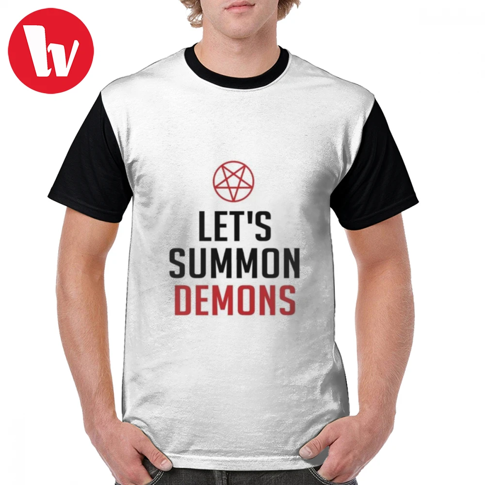 Lets Summon Demons T Shirt Let Us Summon Demons T shirt модная мужская футболка с графическим принтом плюс размер футболка с коротким рукавом Lets Summon Demons T Shirt Let Us Summon Demons T shirt модная мужская футболка с графическим принтом плюс размер футболка с коротким рукавом