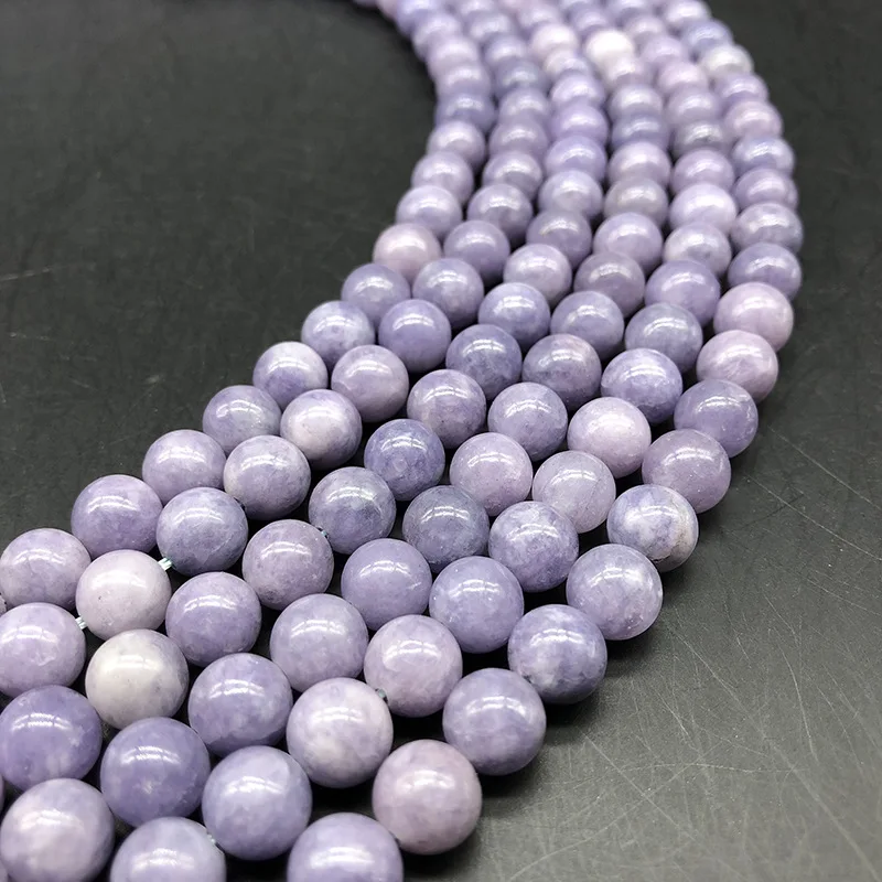 Natural Lavender Stone Beads Amethysts Purple Crystal Round Loose Beads for Jewelry Making Diy Bracelet Size 4/6/8/10/12mm 15.5"