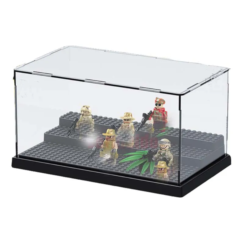

sermoido Building Block Figures Transparent Display Box For collection Bricks DIY Toys Compatible legoeds figure Christmas Gift