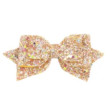 Бант Принцесса заколки для волос повязки для волос с блестками с зажимом Танцевальная вечеринка бант заколка для волос для девочек женские аксессуары для волос 6 видов цветов