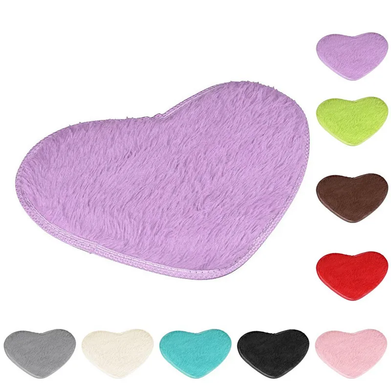 Buy 40*28cm Non slip Heart shape Bath Mats Kitchen