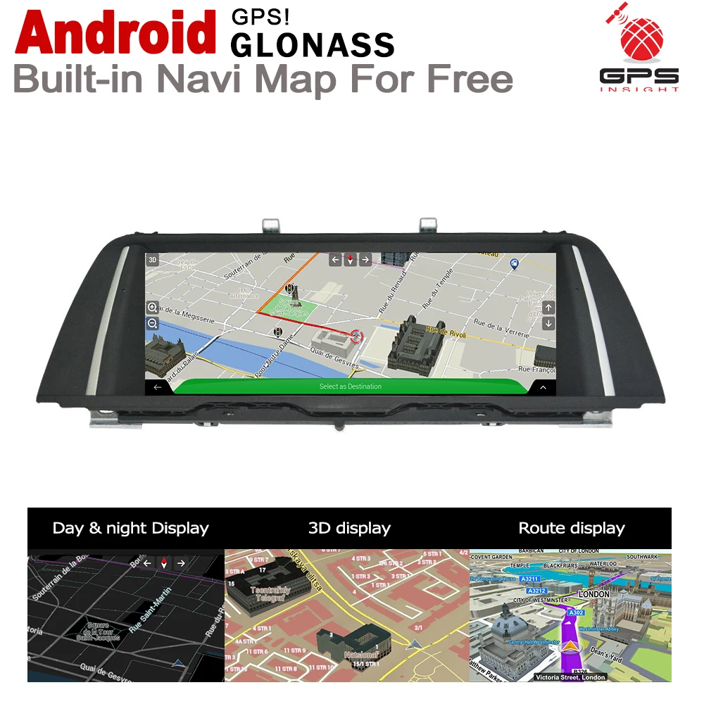 Excellent 10.25" HD Screen Stereo Android 7.0 up Car GPS Navi Map For BMW 5 F10 F11 2009~2012 CIC Original Style Multimedia Player Radio 2