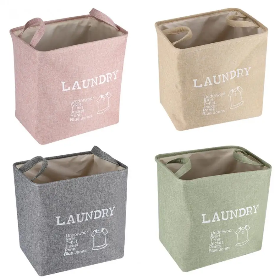 طوي النسيج تخزين بن الغسيل سلة لعبة الملابس منشفة الحمام الغسيل الملابس كبيرة سلة المنظم