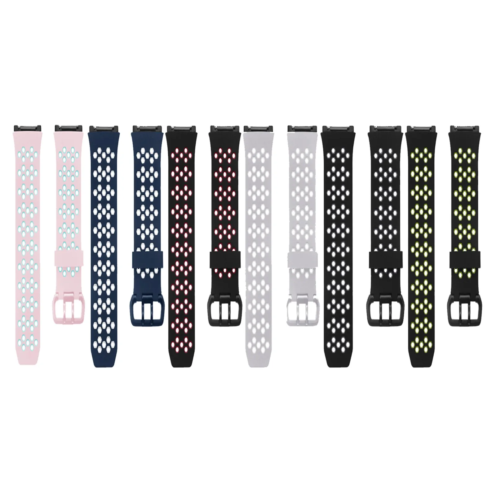 Sports Silicone Breathable Soft TPU Watch Band Strap Replacement
