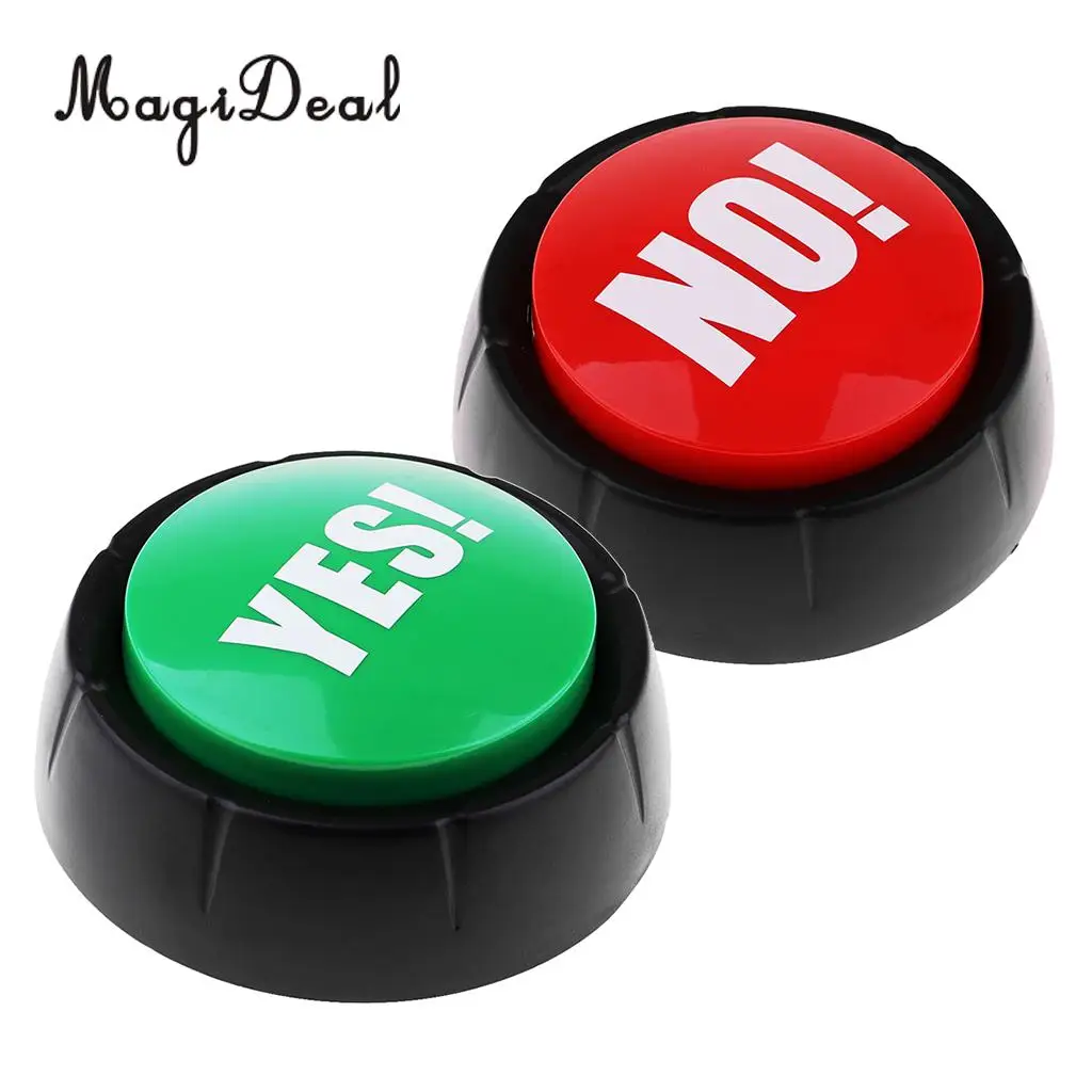 Learning Resources Dome Shaped Sound Buttons Party Game Show Answer Buzzers ''NO'' & ''YES''