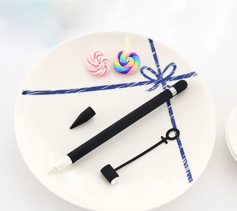 

Stylus Pen Case for Apple Pencil Soft Cap Holder Nib Sleeve Case Silicone Protective Anti-Lost Strap For iPad Pro Pencil Tablet