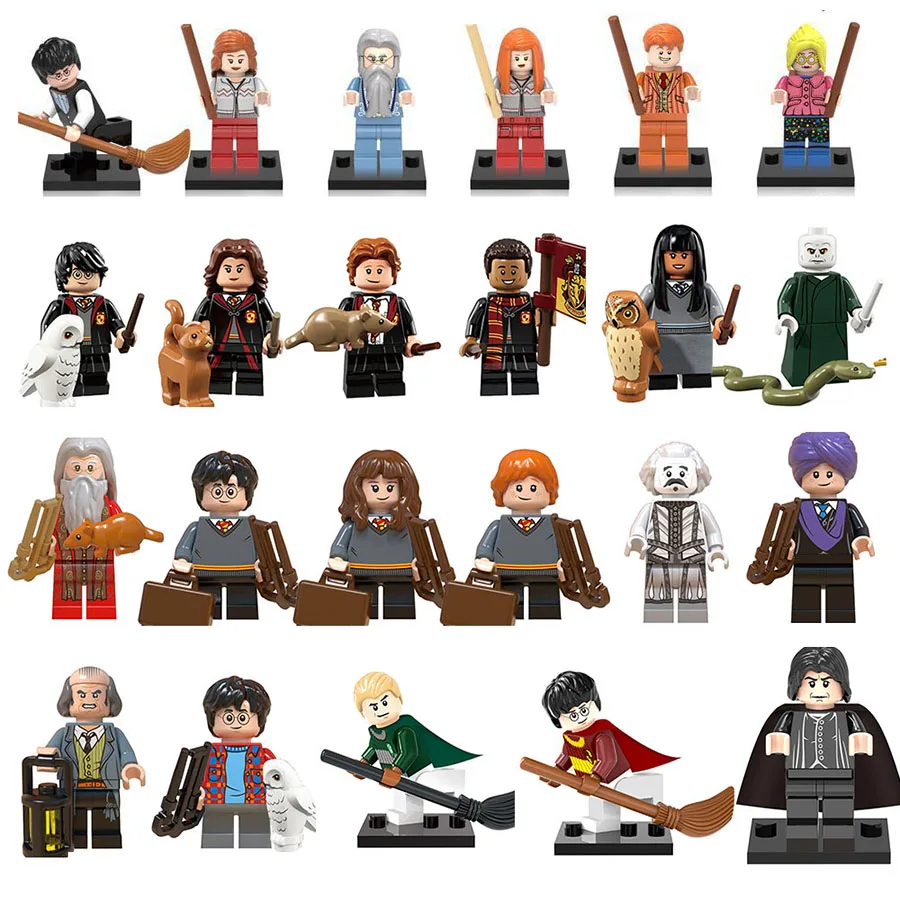 

1 pc Harri Potter Legoings Hermione Voldemort Ron Draco Malfoy Dobby Legoing Building Blocks Bricks Toys Figurines Gifts for Kid
