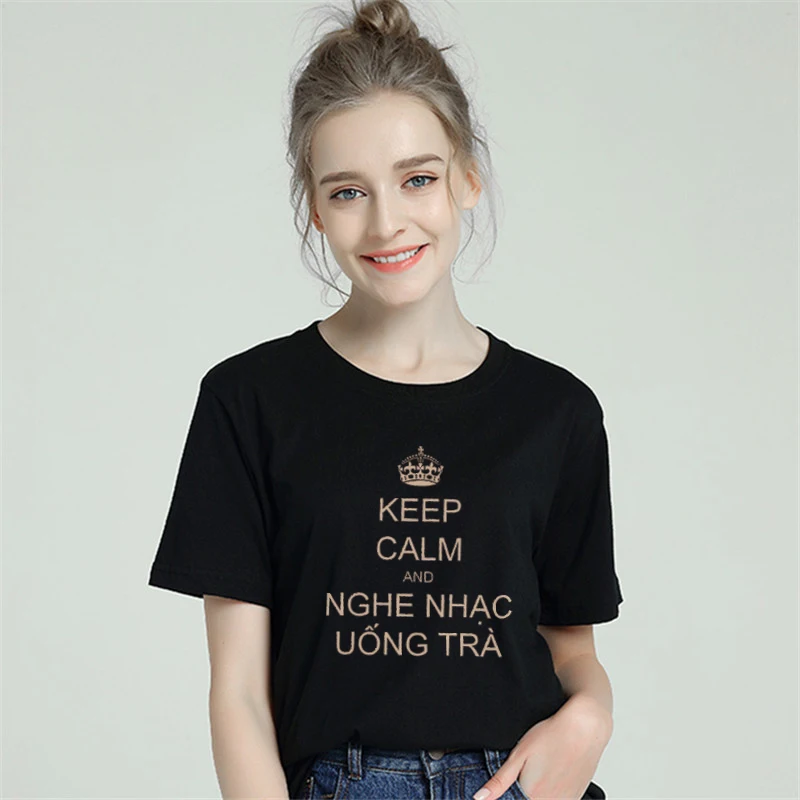 Keep Calm Series Harajuku Aesthetic Summer Tshirt Women Cotton 2019 Plus Size T Shirt Femme Tumblr Print Short Sleeve Tops Tees Keep Calm Series Harajuku Aesthetic Summer Tshirt Women Cotton 2019 Plus Size T Shirt Femme Tumblr Print Short Sleeve Tops Tees