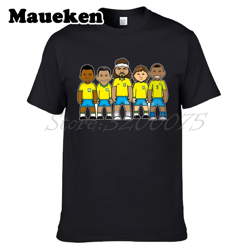 Мужские бразильские легенды Pele Zico Ronaldo Garrincha Socrates отличные плееры футболка одежда