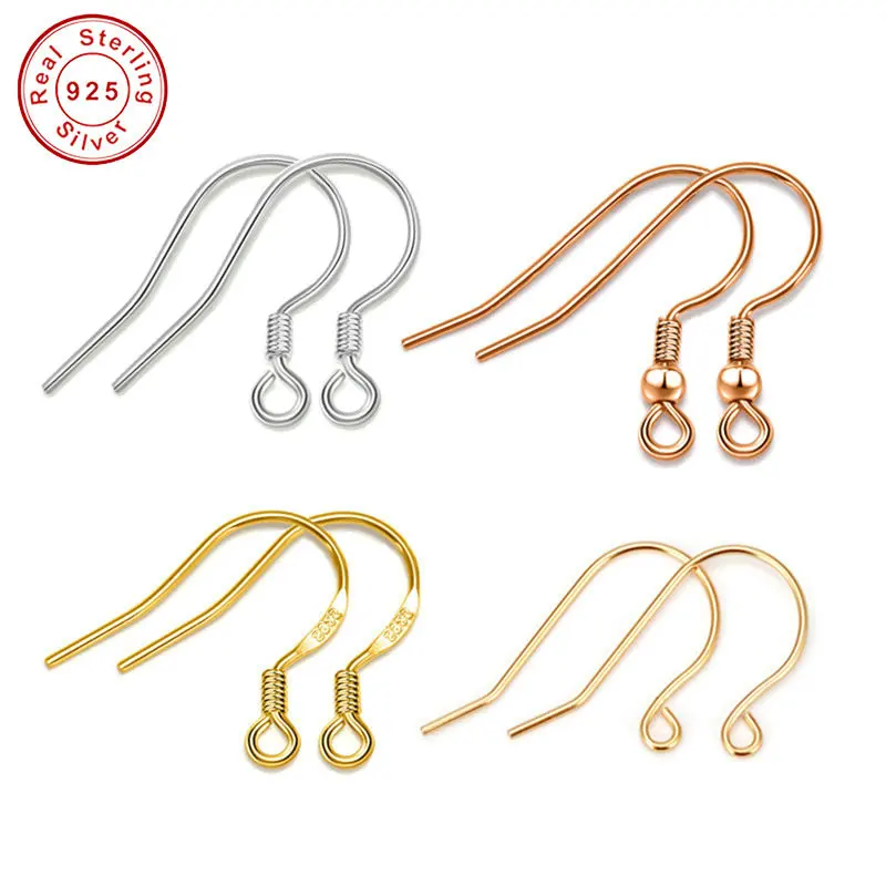 

925 Sterling Silver Earrings Hook DIY Earrings Making Jewelry Findings & Components