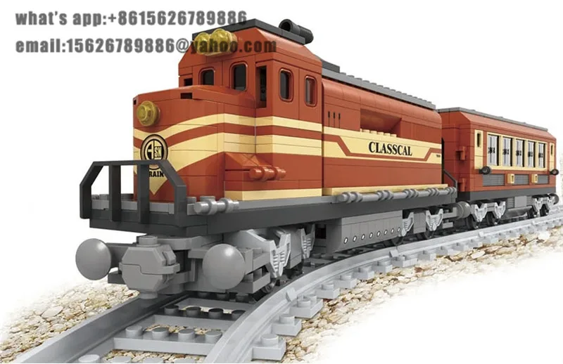 

Ausini building block set compatible with lego transportation train 016 3D Construction Brick Educational Hobbies Toys for Kids