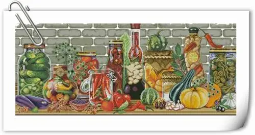 Золотая коллекция Счетный Набор для вышивки крестом Осенний вкус фрукты овощи еда праздник Урожай мармелад вино Мэри