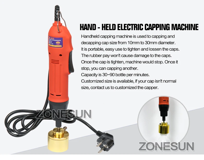 Zonesun pequeno manual handheld plástico bolsa de