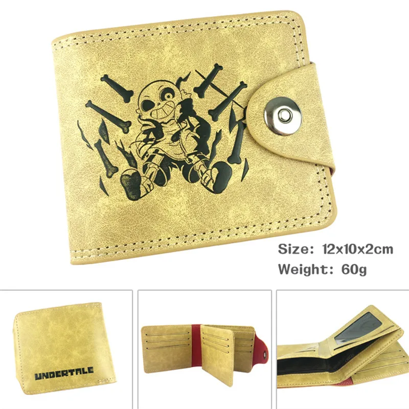 Undertale Sans Papyru кошельки с персонажами мультфильмов Sans Figure Bi-кошелек для денег кошелек мужской кожаный Pu монета дизайнерские женские кошельки сумки - Цвет: F