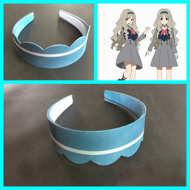 

Takerlama New Arrival DARLING in the FRANXX 02 Zero Two Cosplay Props Headwear EVA Blue Headband Hairband Halloween Use