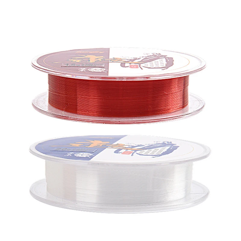 

4-32LB Carbon Fiber Leader Line fly fishing line 100M Fluorocarbon Fishing Line red/clear two colors