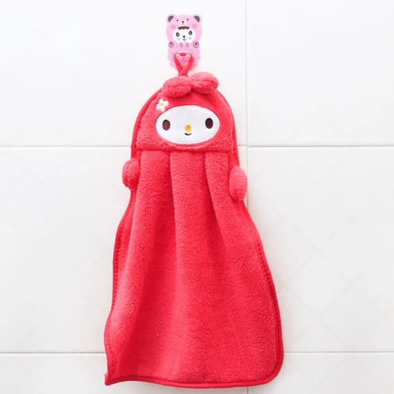 Сухое полотенце для рук милое животное из микрофибры мультяшное Впитывающее сухое полотенце красивое полотенце для кухни и ванной 5ZCF142 - Цвет: Красный