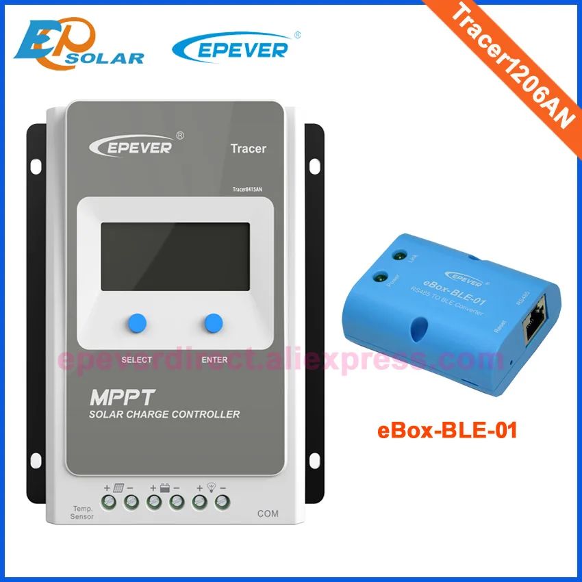 Контроллер солнечной батареи bluetooth ble eBOX Tracer1206AN 10 А MPPT EPEVER зарядное устройство для
