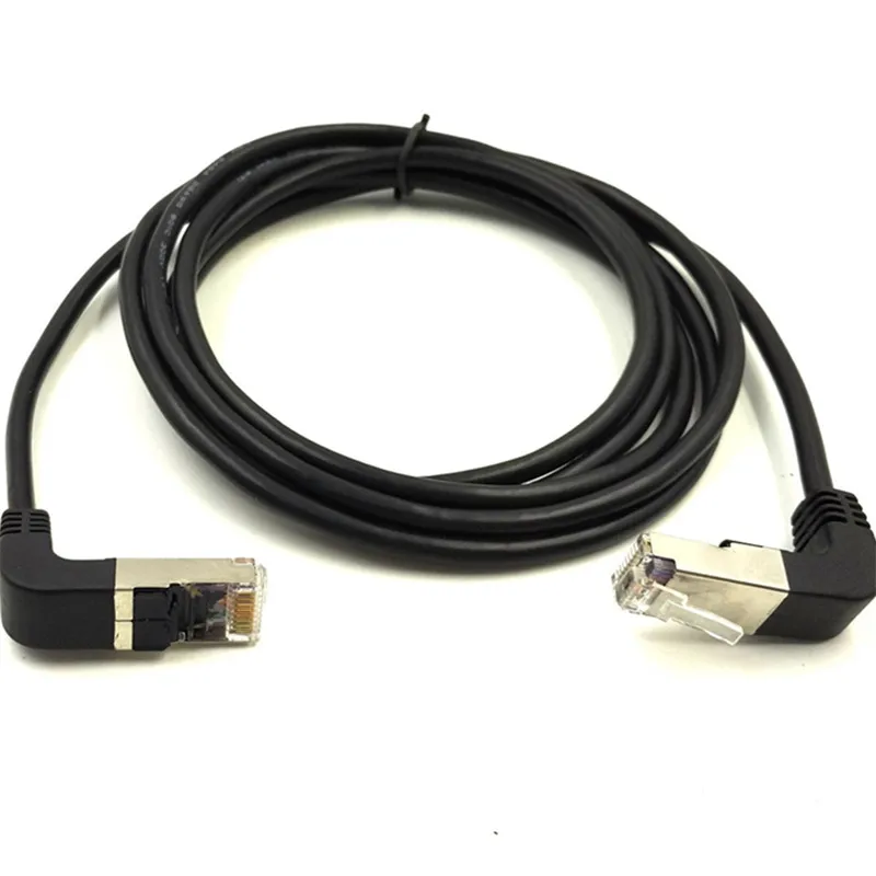 Угловой кабель cat5e 8P8C FTP STP UTP Cat 5e Ethernet сетевой RJ45 патч корд 0 5 м 1 2 3 м|Компьютерные